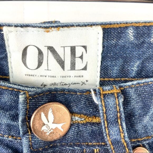 𝅺ONE Teaspoon Wilde High Waist Denim Skirt US 26 - Picture 4 of 7